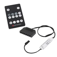 Контроллер LED MONO RF 12VDC 6A с пультом, выход на 6 светильников арт.STER-MONO-RF6-02