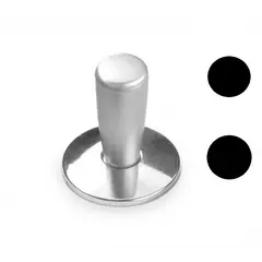 Ручка кнопка для мебели Валмакс B-08000, 0 мм, черный/черный.