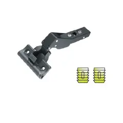 Петля мебельная Titus T-Type Noir Glissando угловая 45 градусов с доводчиком 110/45/9 мм для машинной установки. Арт: 701-0D88-668-00