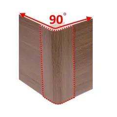 Угол для цоколя ПВХ, Орех макадамия (натурале) 90гр/146мм, арт. УЦОм90146