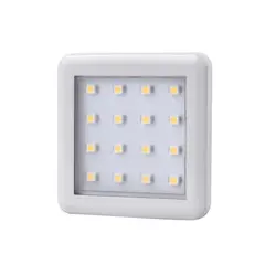 Светильник LED SQUARE 2, 1,5W 12VDC 16LED 3000К, провод 2 м, белый арт.SQUARE2-BI-30K-01W
