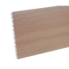 Цоколь ПВХ, Орех макадамия (натурале), с уплотнителем 4000х146мм, арт. ЦУОм146