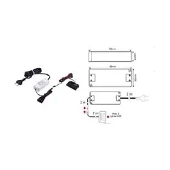 Блок питания LED STANDARD PLUS 7W 12VDC, черный провод 6 м, разветвитель 6 гнезд арт.U12-007-SP-2C0-4W6