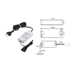 Блок питания LED STANDARD PLUS 12W 12VDC, черный провод 4 м, мини-гнездо арт.U12-012-SP-2C0-201