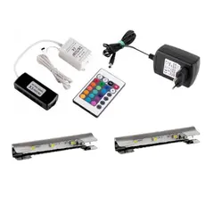 Комплект светильник LED KLIPS металлический RGB (2 шт.)   арт.ZZ-KLIP-2-RGB-9-01