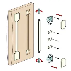 Выравниватель фасадов мебели Metalimpex 2340 мм коричневый. Арт: 661.2340.02