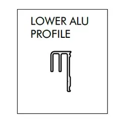 Профиль нижний для раздвижных систем RAM 1000 мм (алюм.) арт.RAM.E1000