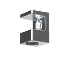 Полкодержатель для стеклянных полок с пласт. винтом, цинк черный арт.MV33ZZN