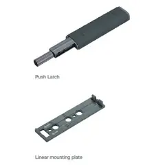 Толкатель Push Latch TeraBlack с прямой пластиной арт. 915-0X59-383-K2
