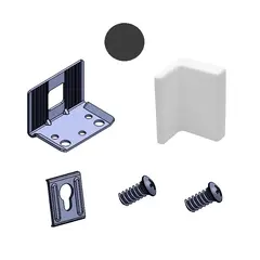 Навес шкафа с крепежом, антрацит, индив.упаковка арт.345.W8.76.P1