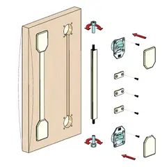 Выравниватель фасадов мебели Metalimpex 1570 мм коричневый. Арт: 661.1570.01