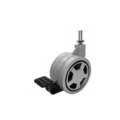 Опора колесная серая ОК60мм со штыр,с тормозом м/х (ОКПД61М.Х/Т)