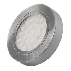 Светильник LED OVAL накладной 2,0W 12VDC 6000K, провод 2 м, алюминий арт.OVAL-2W-AL-DY-60K-01