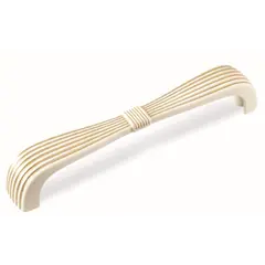 Ручка скоба для мебели Sagittario FS-190 128, 128 мм, золото прованс/1013 жемчужно-белый матовый (ТЗ).