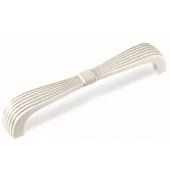 Ручка скоба для мебели Sagittario FS-190 128, 128 мм, серебро прованс 9003 белый матовый (ТЗ)