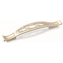 Ручка скоба для мебели Валмакс FS-131 128, 128 мм, золото прованс 1013 жемчужно-белый матовый (ТЗ).