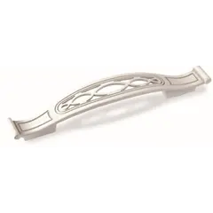 Ручка скоба для мебели Валмакс FS-131 128, 128 мм, серебро прованс 9003 белый матовый (ТЗ).