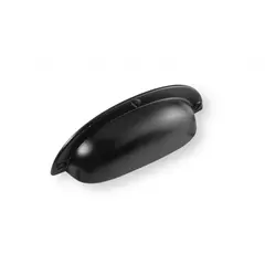 Ручка ракушка для мебели Валмакс FM-117 064, 14 мм, черная матовая №9,.