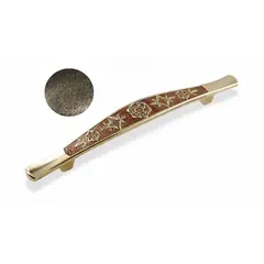 Ручка скоба для мебели Sagittario FS-123 128, 128 мм, старая бронза.