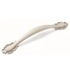 Ручка скоба для мебели Sagittario FS-141 096, 96 мм, серебро прованс 9003 белый матовый (ТЗ).