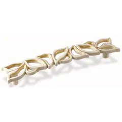 Ручка скоба для мебели Валмакс FS-189 128, 128 мм, золото прованс 1013 жемчужно-белый матовый (ТЗ).