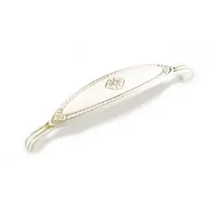 Ручка скоба для мебели Sagittario FS-138 128, 128 мм, золото прованс/топленое молоко (ТЗ).