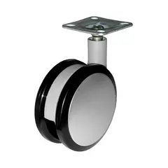 Опора колесная ОК 80 мм пластик. площадка б/торм.(ОКП80)