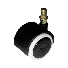 Опора колесная ОК 1 черная  со штырь мягкий ход