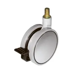 Опора колесная ОК 80 мм метал. штырь  с торм.м/х (ОКМ81М.Х/Т)