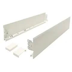 Боковые стенки ящика для направляющих CUBO, 450 мм, h=128 мм, белый арт.681-5450-9010