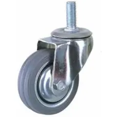 Опора колесная с тормозом D75 мм, М10х25, со штырем арт.1023.Z712.VB