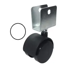 Опора колесная ОКП 40-П с U-образной пятой, белая арт.ОКП 40-П бел