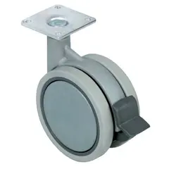 Опора колесная с тормозом D120 мм с пластиной 60*60 мм Sirio арт.1181.122M.96