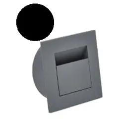 Заглушка квадратная, черный арт.ЗКЧ