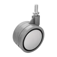 Опора колесная ОК60мм со штырем, мягкий ход белая арт.ОКП61М.Х