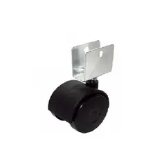 Опора колесная ОК50 мм с U-образной пятой (ОКП50-П) черная