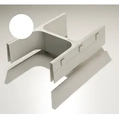 Средняя секция рамки для закрывания выреза сифона Banio Ninka, белый арт.5012.90.20071