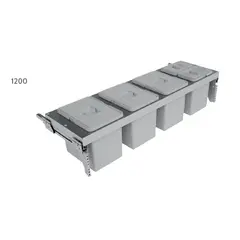 Органайзер нижний под мойку выдвижной, 57 л, шкаф 1200мм арт.700B.SIGE.1200