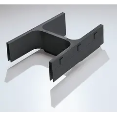 Левая сторона рамки для закрывания выреза сифона Banio Ninka, темно-серый арт.5011.11.20181