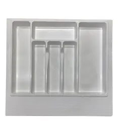 Лоток 600 мм серый, ПП, насечки с обратной стороны, арт.Лоток 600 сер