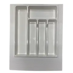 Лоток 400-450 мм серый, ПП, насечки с обратной стороны, арт.Лоток 400-450 сер