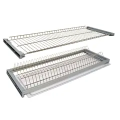 Комплект посудосушителя с рамкой в шкаф шириной 900 мм с регул, ДСП 16, нерж (1 поддон) арт.DFS.900.16