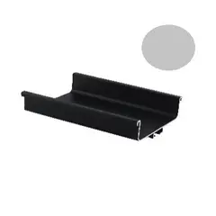 Профиль горизонтальный С-образный, алюм.анодированный с брашировкой 4200мм арт.PR.03.4466.02.AL