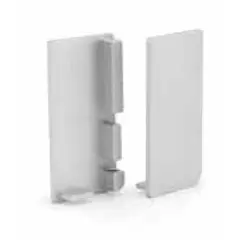 Комплект заглушек (лев.+пр.) закрытых (алюм.) для профиля горизонтального П-образного Gola LED арт.70.099.500.801.001