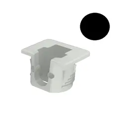 Полкодержатель D15х13,7 мм, черный арт.SI21PNE