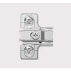 Планка для петли 896, высота 0 мм, крестовая с винтами 6,3мм, 3D регулировка арт.896-0KC0-733