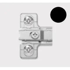 Планка для петли 896, высота 0 мм, крестовая с винтами 6,3мм, 3D регулировка, Черный никель арт.896-0KC0-981