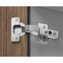 Петля 896 с доводчиком, угол 45, 48мм, чашка с винтами, Черный никель арт.896-0B12-981