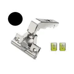 Петля мебельная Titus T-Type Noir Glissando для фальшпанели с доводчиком 110/48/17 мм для машинной установки. Арт: 701-0D38-668-00