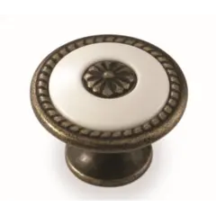 Ручка-грибок FB-027 000 бронза старая/белый